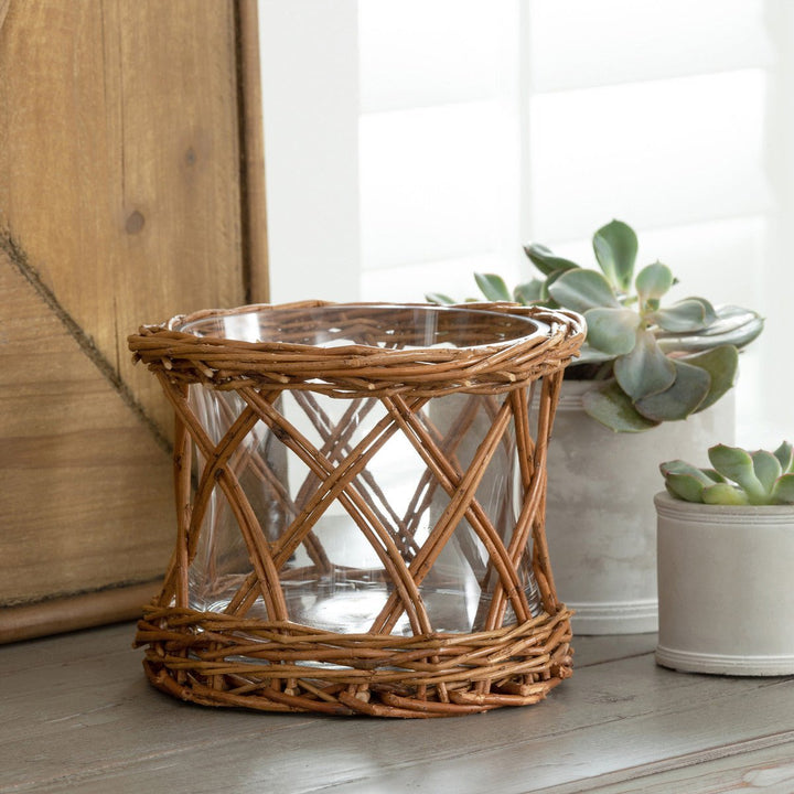 Vase with Braided Structure for Natural Decorations - Vases - Oaksoho