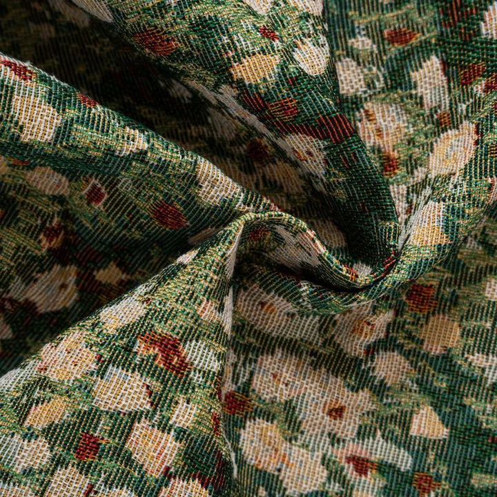 Vintage - Style Floral Curtain for a Classic Room Atmosphere - Curtains - Garden Rose - Oaksoho