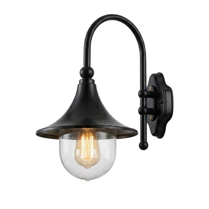Vintage Wall Light in Bell Shape Design - Wall Lights - Black - Oaksoho