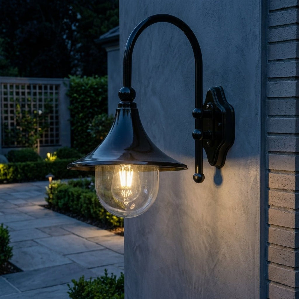 Vintage Wall Light in Bell Shape Design - Wall Lights - Black - Oaksoho