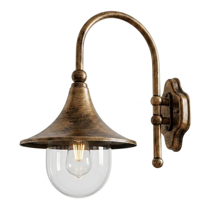 Vintage Wall Light in Bell Shape Design - Wall Lights - Bronze - Oaksoho