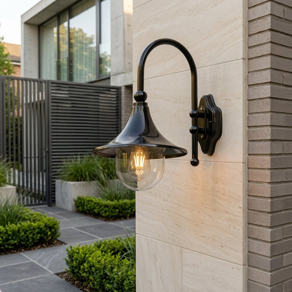 Vintage Wall Light in Bell Shape Design - Wall Lights - Black - Oaksoho