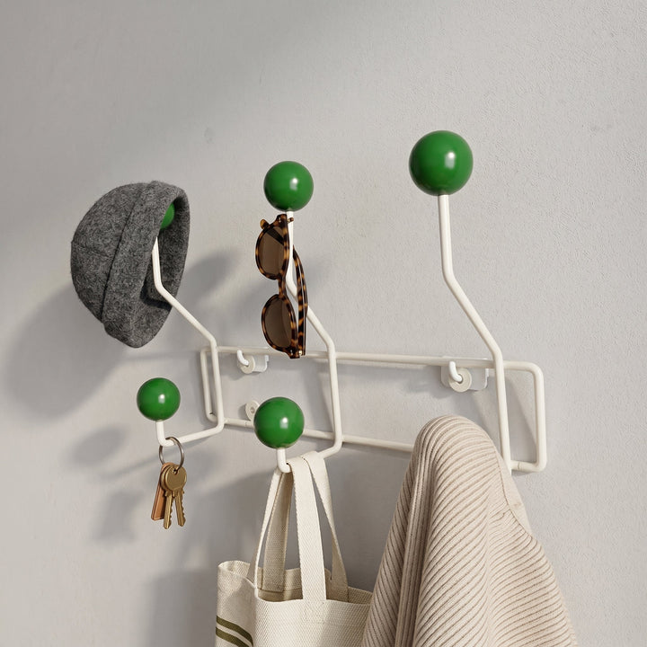 Wall - mounted rack with ball hooks - Wall Hook - Green - Oaksoho