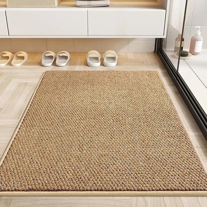 Washable Bath Mat with Textured Surface - Bath Mat - Khaki - Oaksoho