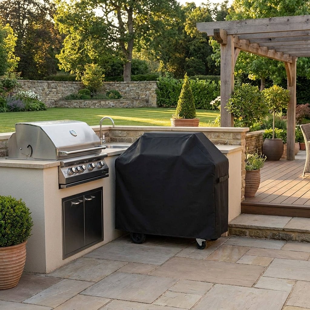 Waterproof Gas Grill Cover with UV Protection - Waterproof Gas Grill Cover - Black - Oaksoho