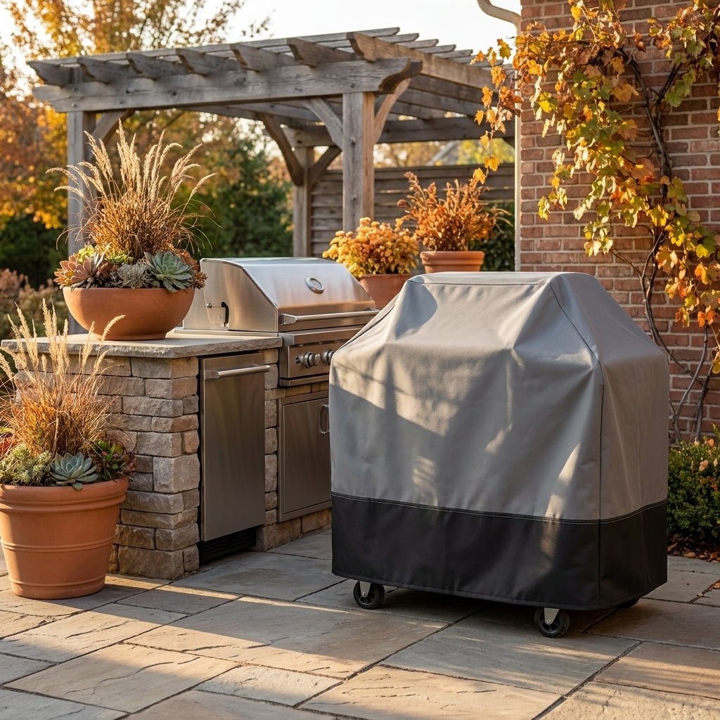 Waterproof Gas Grill Cover with UV Protection - Waterproof Gas Grill Cover - Grey - Oaksoho