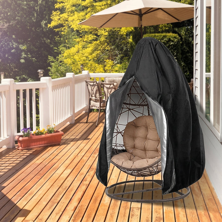 Waterproof Hanging Egg Chair Cover - Chair cover - Black - Oaksoho