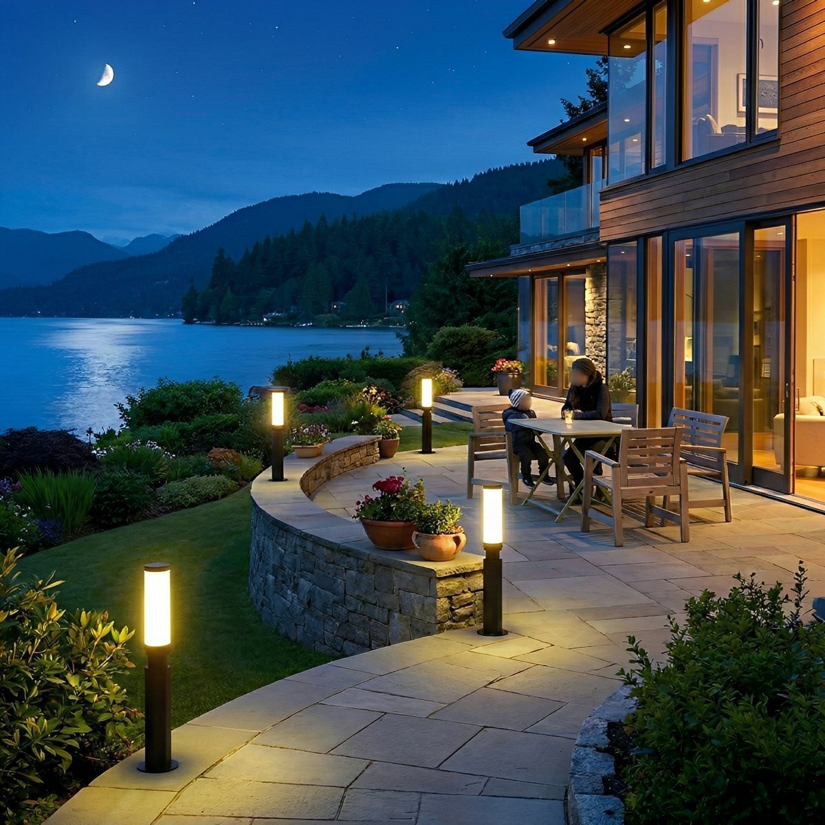 Waterproof LED bollard light for pathways - Bollard Light - 30 cm - Oaksoho