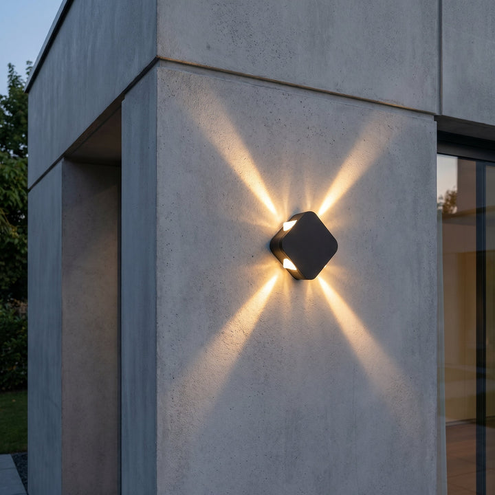 Waterproof LED Wall Light with Four - Beam Light Effect - Wall Lights - Oaksoho