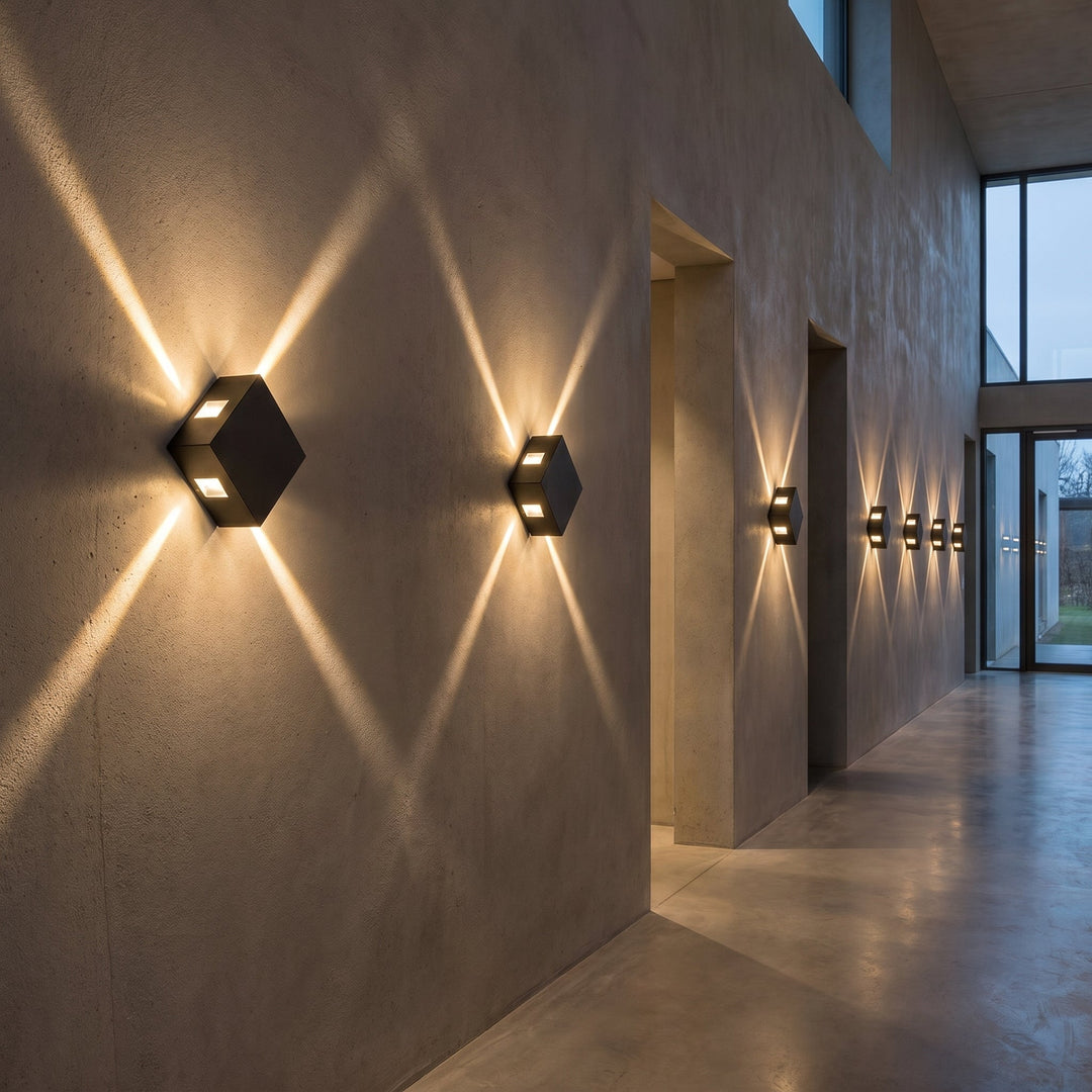 Waterproof LED Wall Light with Four - Beam Light Effect - Wall Lights - Oaksoho
