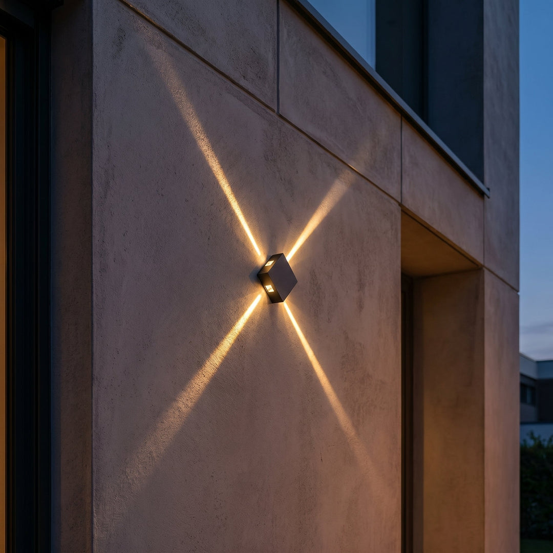 Waterproof LED Wall Light with Four - Beam Light Effect - Wall Lights - Oaksoho