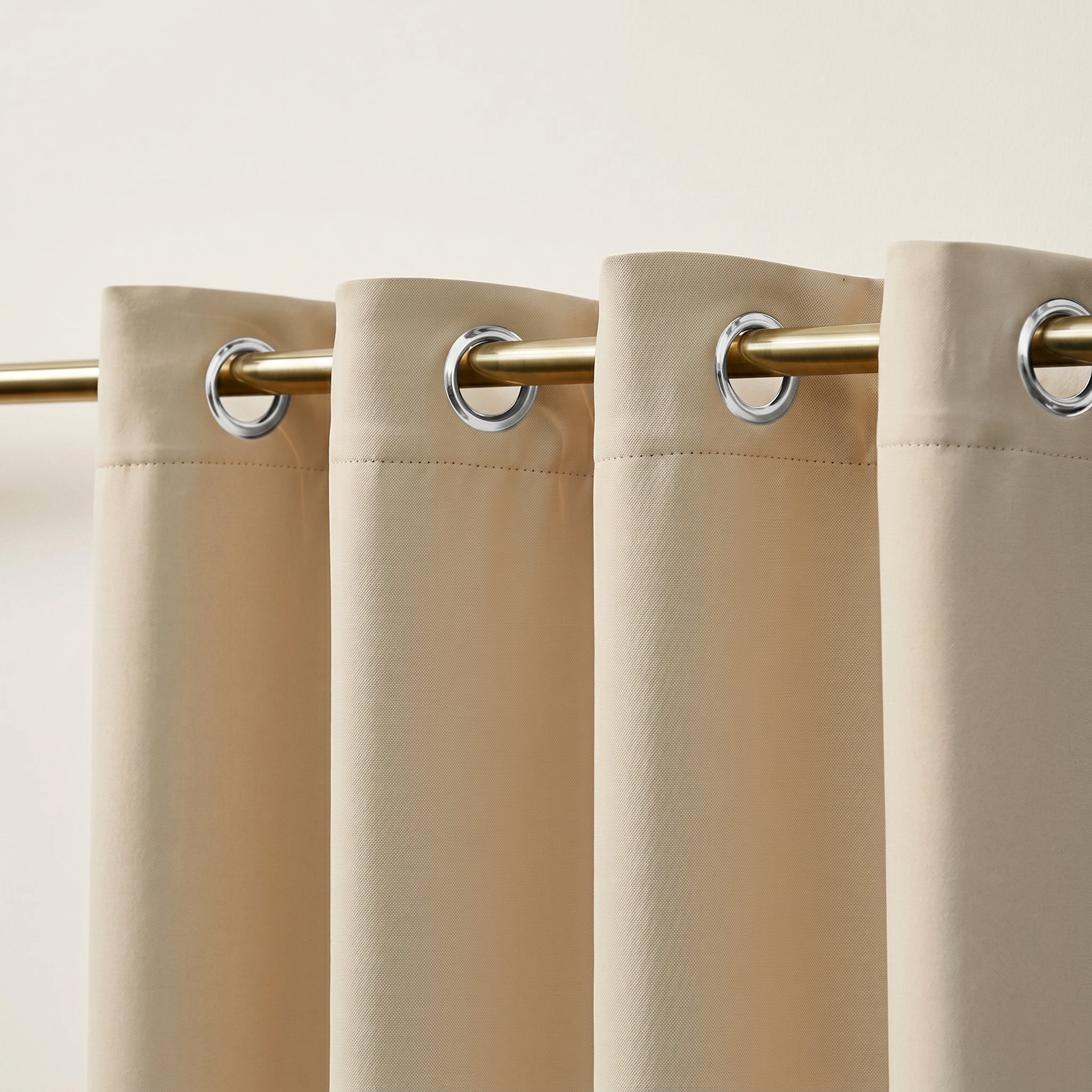 Waterproof Outdoor Blackout Curtains with Eyelets - Outdoor Curtain - Khaki - Oaksoho