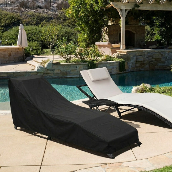 Waterproof Outdoor Deck Chair Cover with UV Protection - Outdoor Deck Chair Cover - Black - Oaksoho