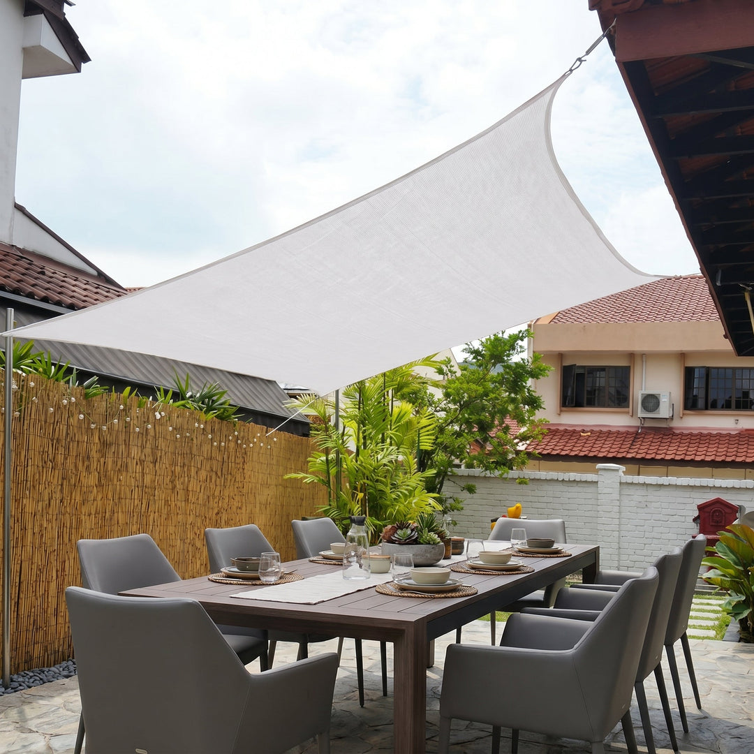 Waterproof Outdoor Sun Shade Sail for Garden and Terrace - Sunshade - Quadrilateral assembly kit - Oaksoho