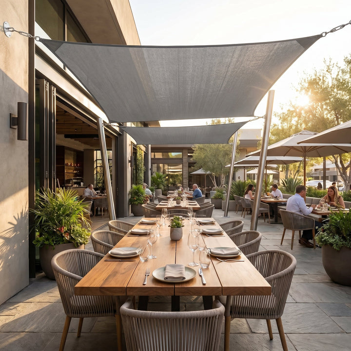 Waterproof Outdoor Sun Shade Sail for Garden and Terrace - Sunshade - Square - Oaksoho