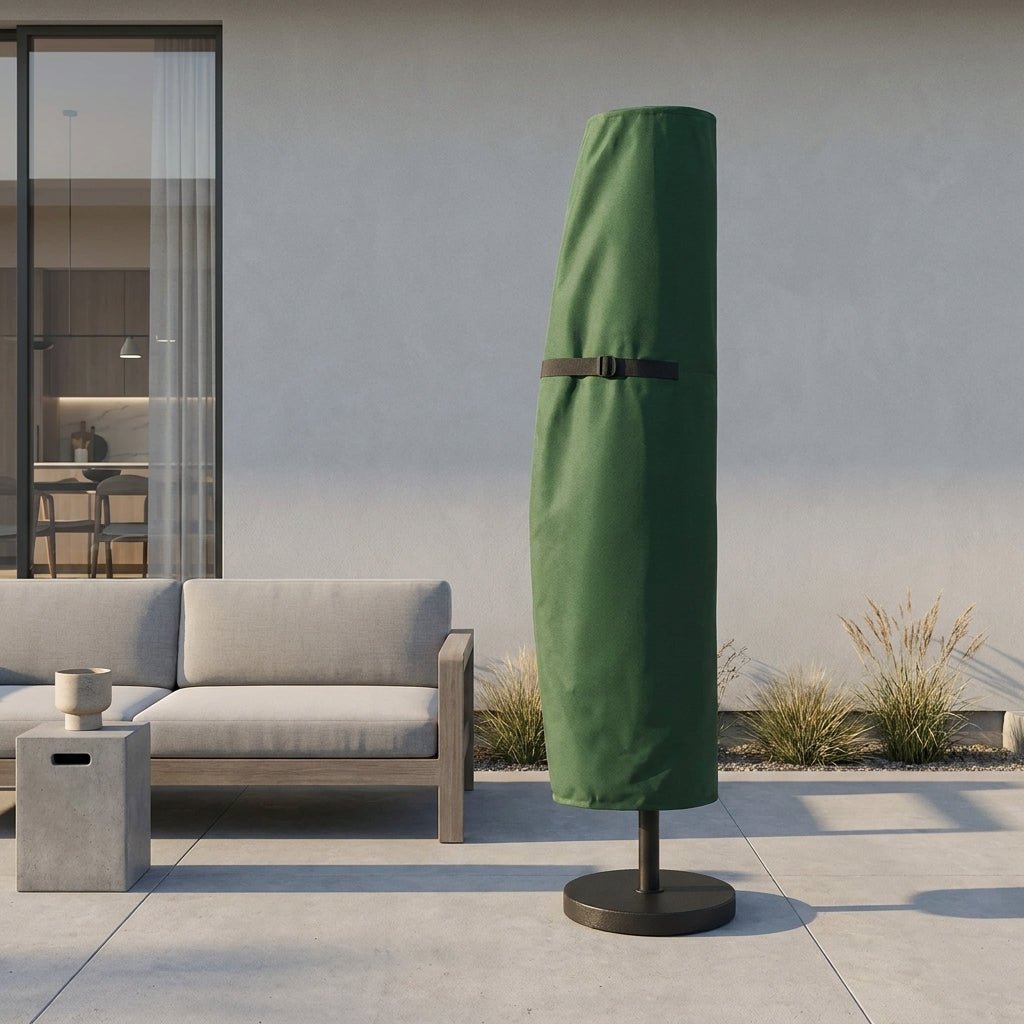 Waterproof Parasol Protective Cover with Fastening Straps - Parasol Protective Cover - Green - Oaksoho