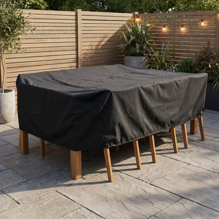 Waterproof Rectangular Garden Furniture Cover - Furniture Cover - Black - Oaksoho