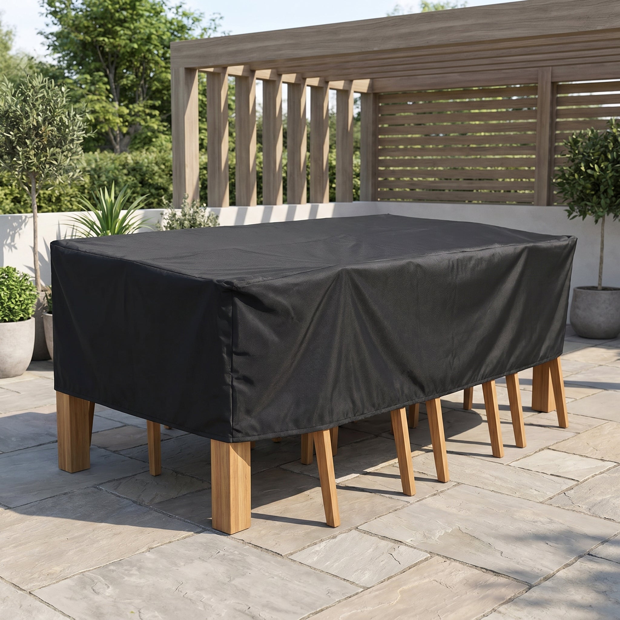 Waterproof Rectangular Garden Furniture Cover - Furniture Cover - Black - Oaksoho