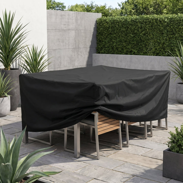 Waterproof Rectangular Garden Furniture Cover - Furniture Cover - Black - Oaksoho