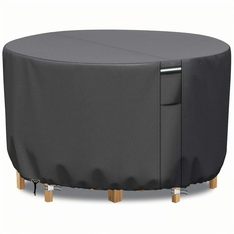 Waterproof Round Garden Furniture Cover - Furniture Cover - Grey - Oaksoho