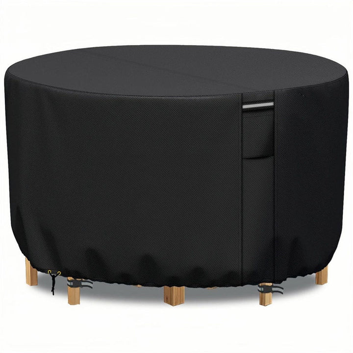 Waterproof Round Garden Furniture Cover - Furniture Cover - Black - Oaksoho
