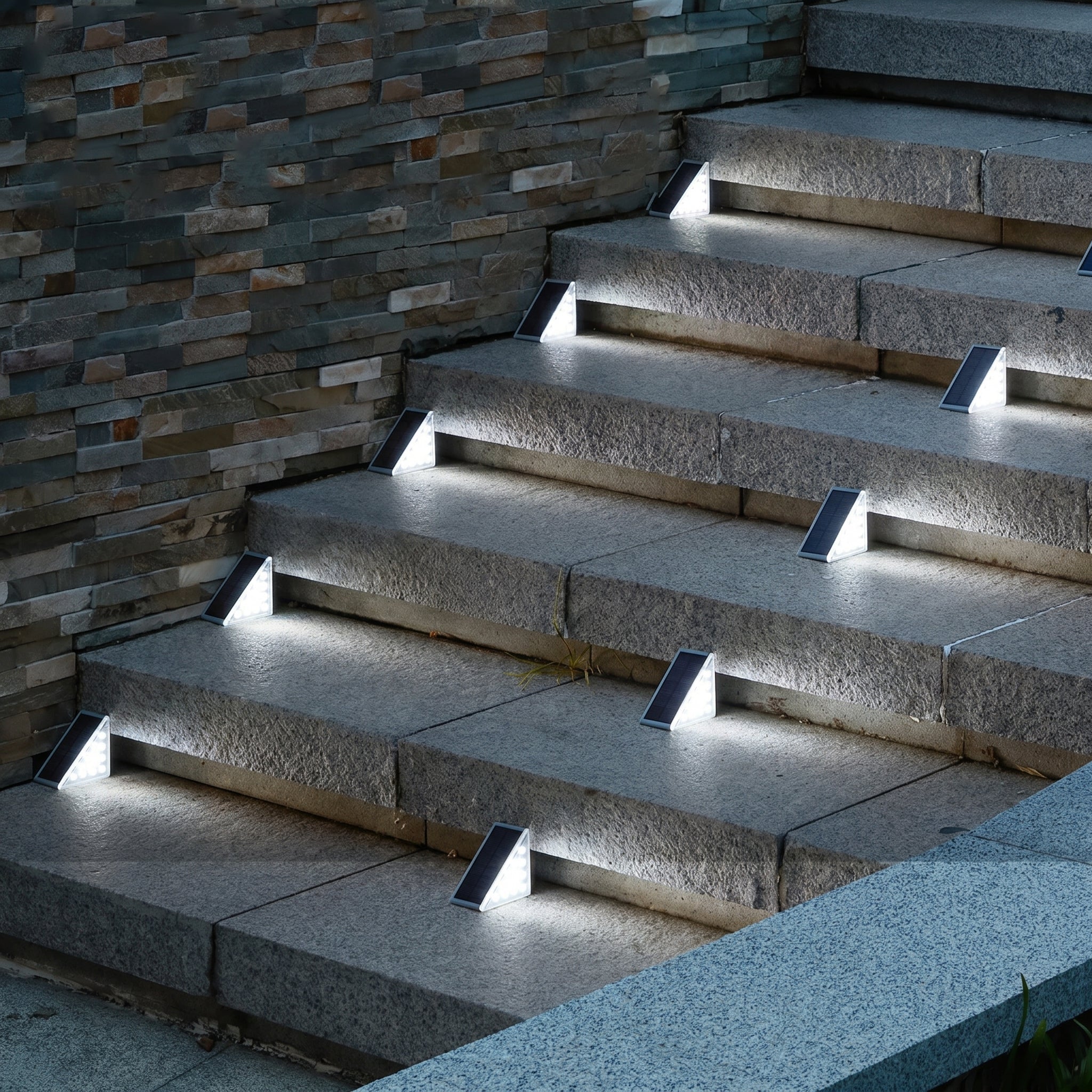 Waterproof Triangular Solar LED Step Light - LED Lights - Cool White - Oaksoho