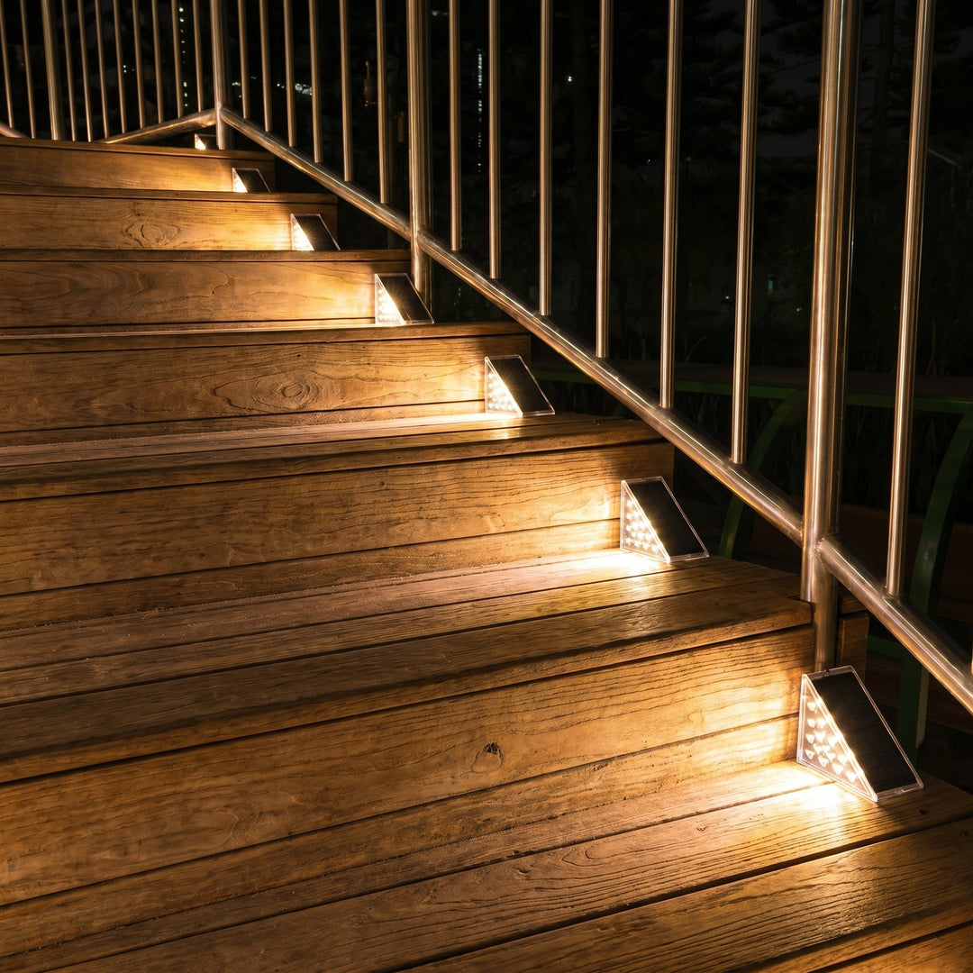 Waterproof Triangular Solar LED Step Light - LED Lights - Warm White - Oaksoho