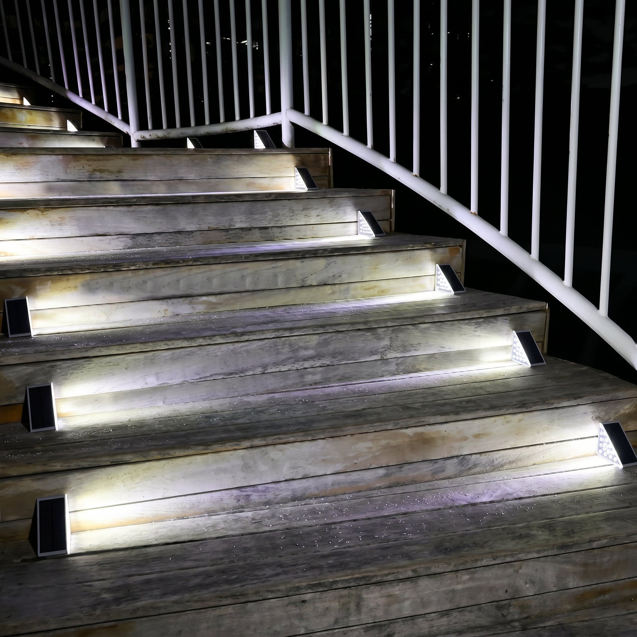 Waterproof Triangular Solar LED Step Light - LED Lights - Cool White - Oaksoho