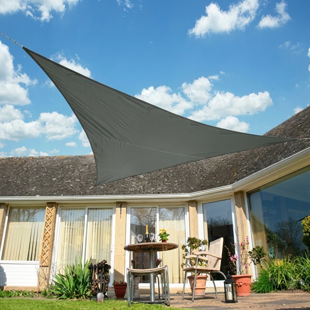 Weather-Resistant Sun Shade for Garden and Terrace - Sunshade - Grey - Oaksoho