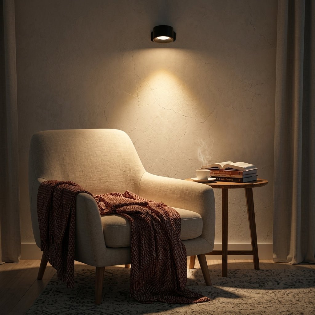 Wireless Rechargeable Wall Light with Adjustable Brightness - Wall Light Fixtures - Black - Oaksoho