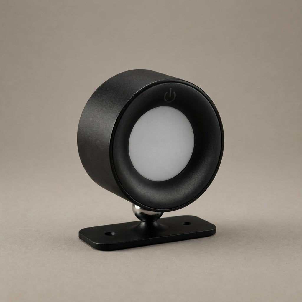 Wireless Rechargeable Wall Light with Adjustable Brightness - Wall Light Fixtures - Black - Oaksoho