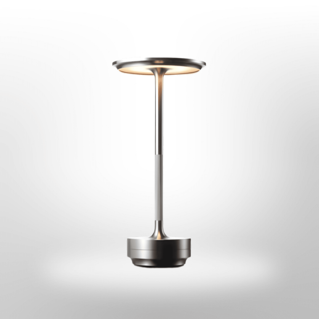 Wireless Table Lamp with Dimmable LED Light - Table Lamp - Silver - Oaksoho
