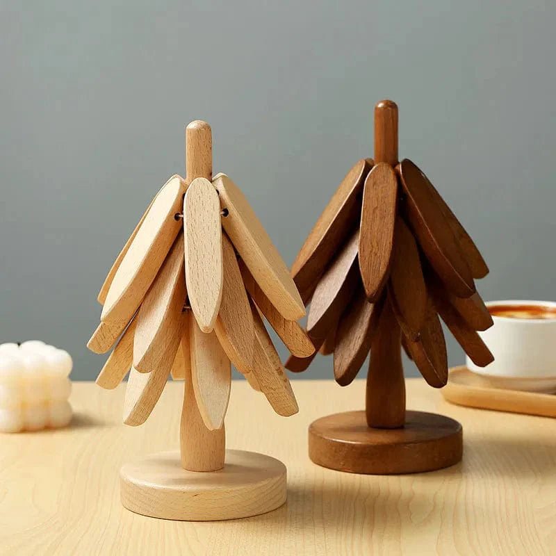 Wood Coaster in Tree Design - Wooden coaster - Light - Oaksoho