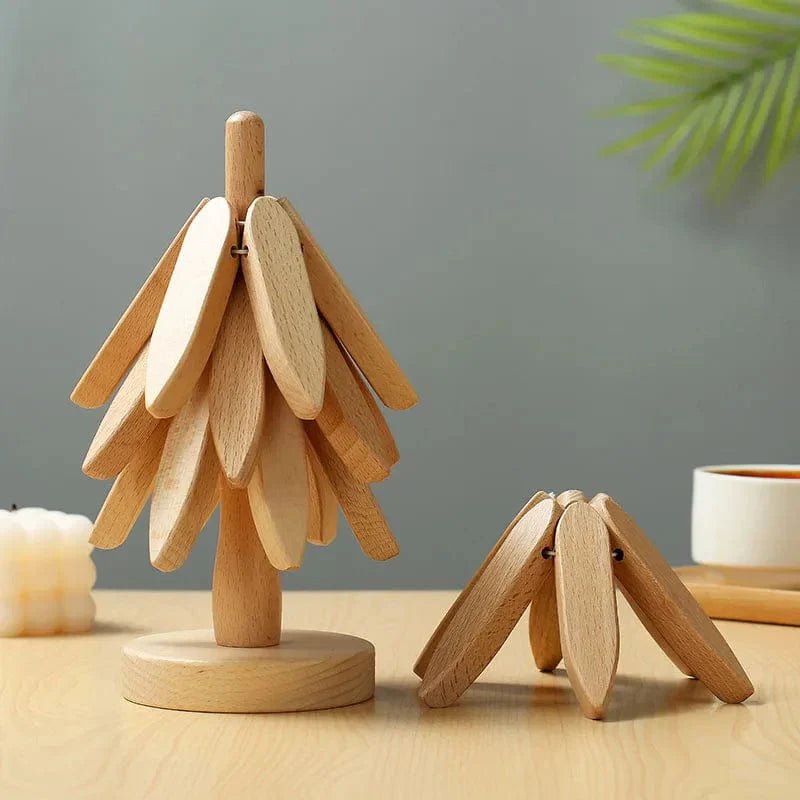 Wood Coaster in Tree Design - Wooden coaster - Light - Oaksoho