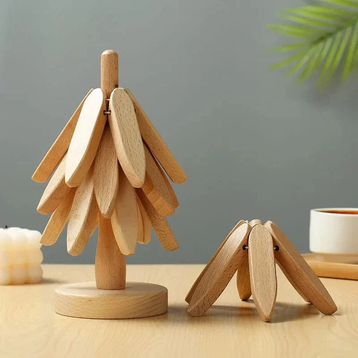 Wood Coaster in Tree Design - Wooden coaster - Light - Oaksoho