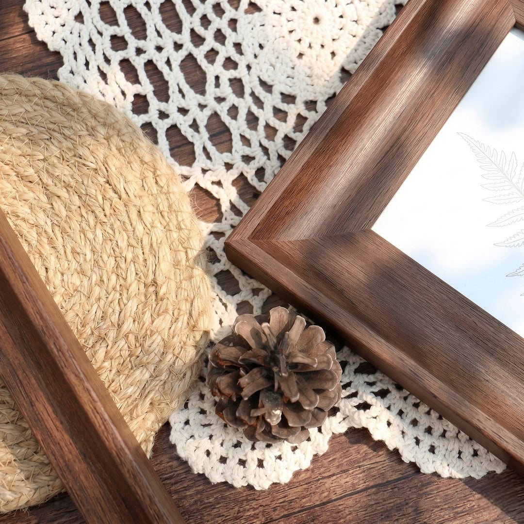 Wood Effect Photo Frame Table Stand - Photo Frame - Dark wood - Oaksoho