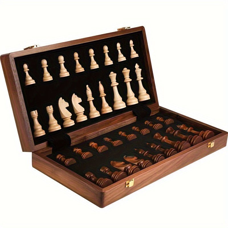 Wooden Chess Set Handmade with Storage Box - Chessboard - Oaksoho