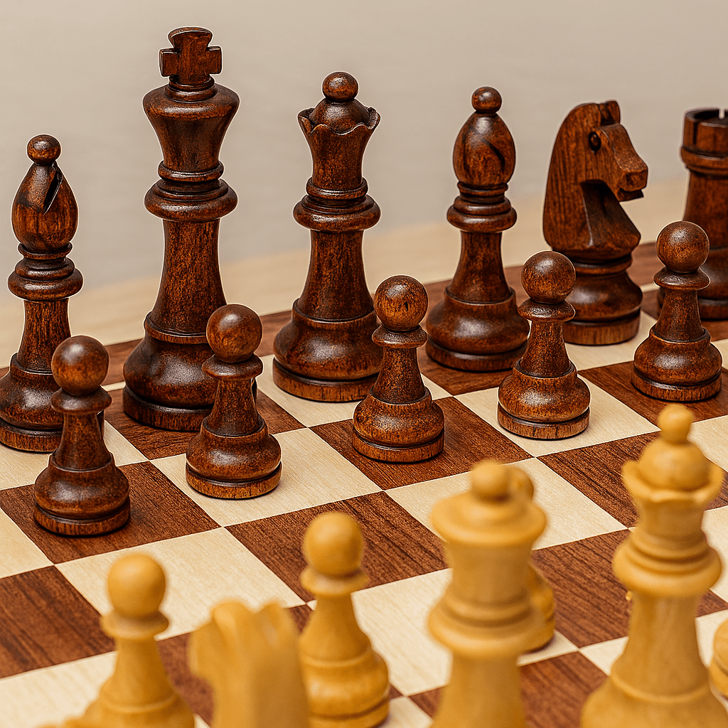 Wooden Chess Set Handmade with Storage Box - Chessboard - Oaksoho