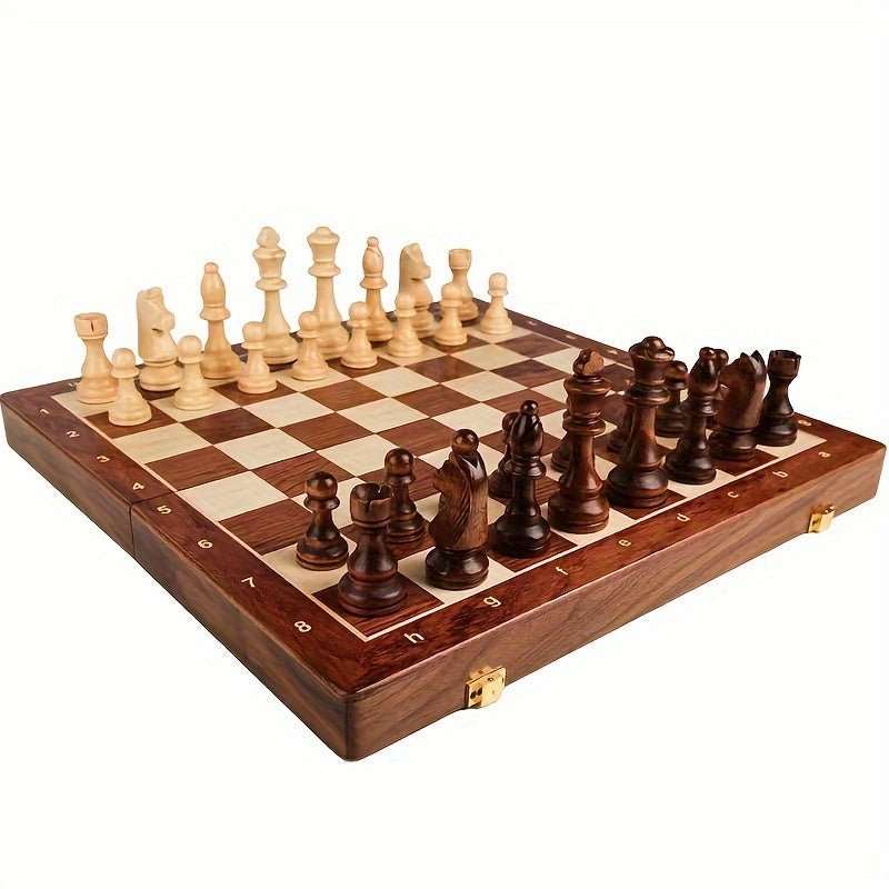 Wooden Chess Set Handmade with Storage Box - Chessboard - Oaksoho