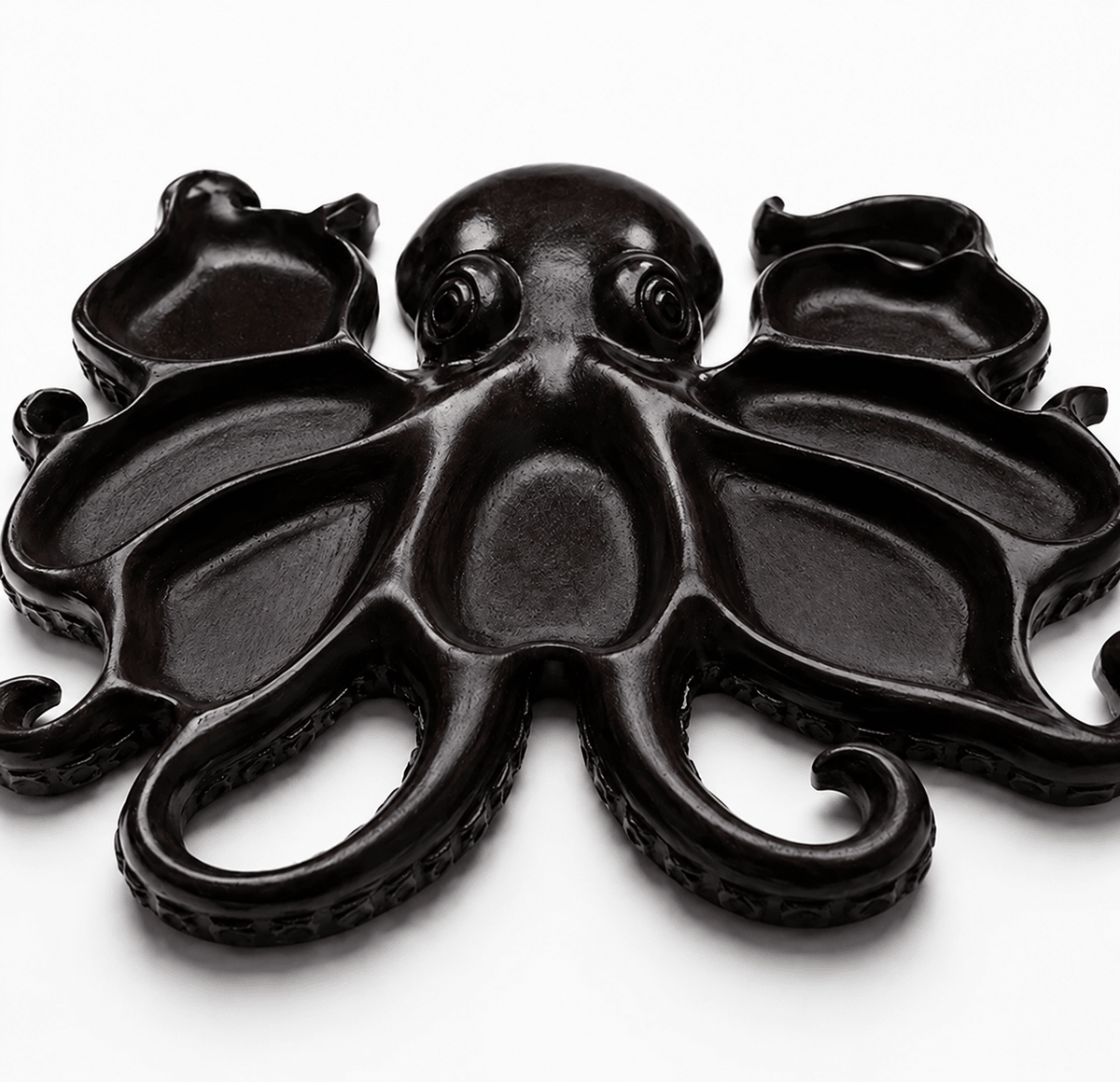 Wooden Octopus-Shaped Snack Platter - Serving Platters - Oaksoho