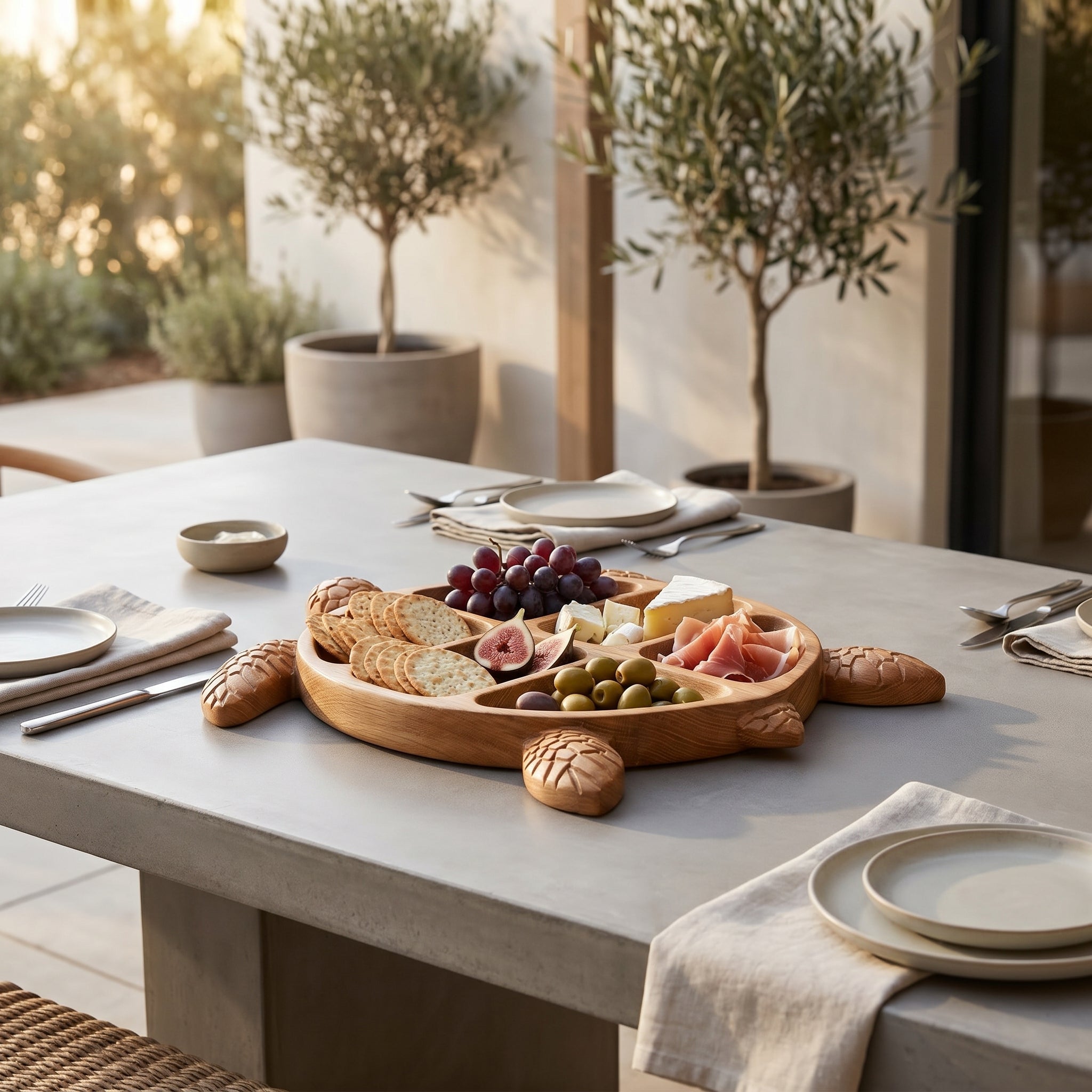 Wooden Serving Tray in Turtle Shape - Serving Trays - Oaksoho