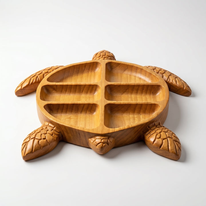 Wooden Serving Tray in Turtle Shape - Serving Trays - Oaksoho