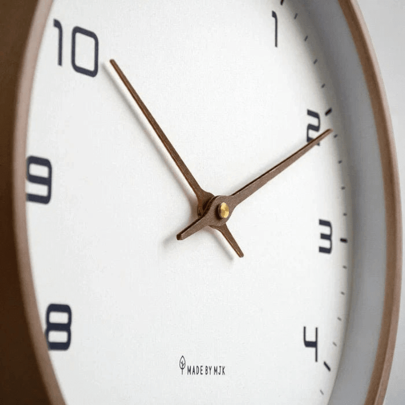 Wooly – Wall Clock in Nordic Design - Wall Clocks - Brown - Oaksoho