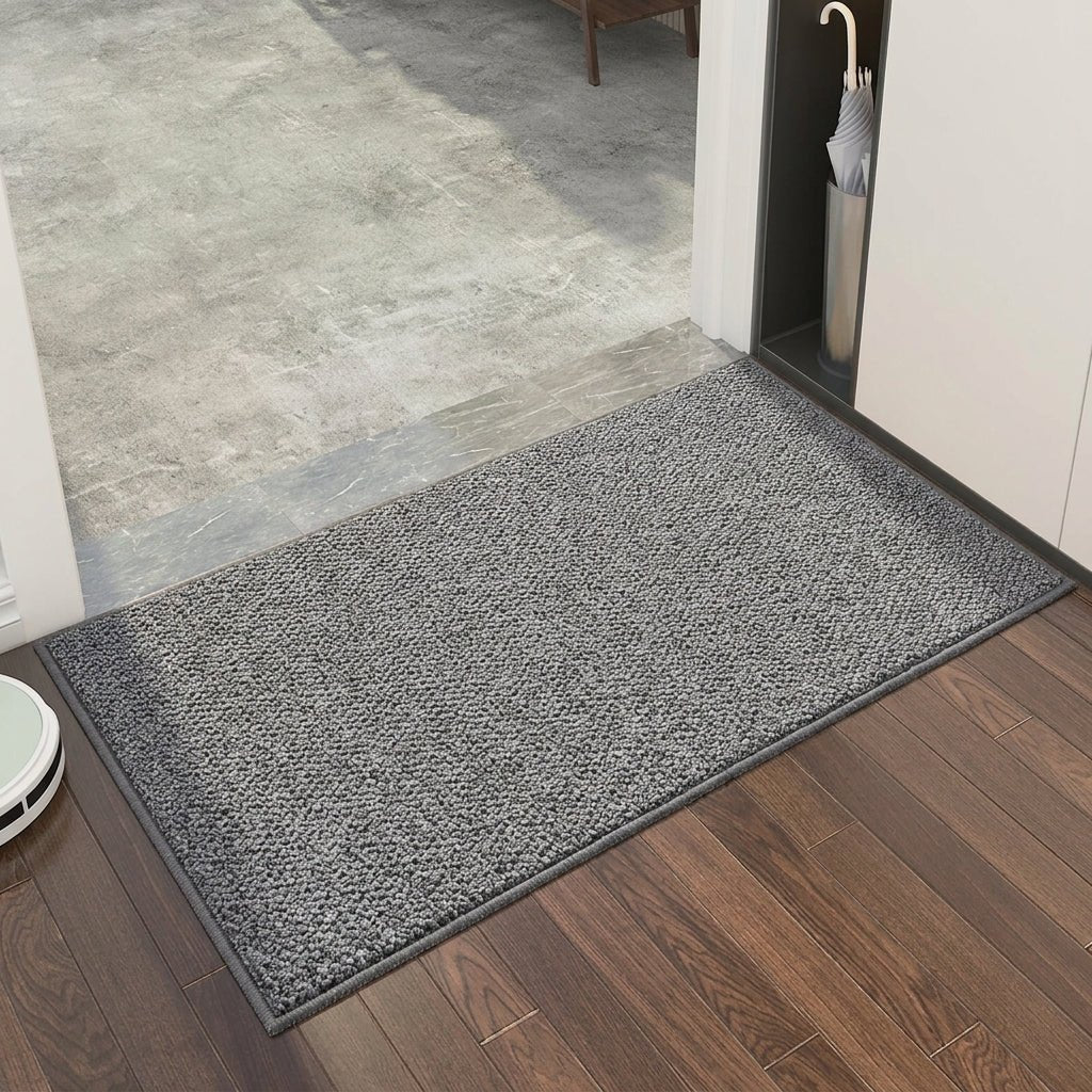 Woven Door Mat with Rubber Backing - Indoor floor mats - Dark Grey - Oaksoho