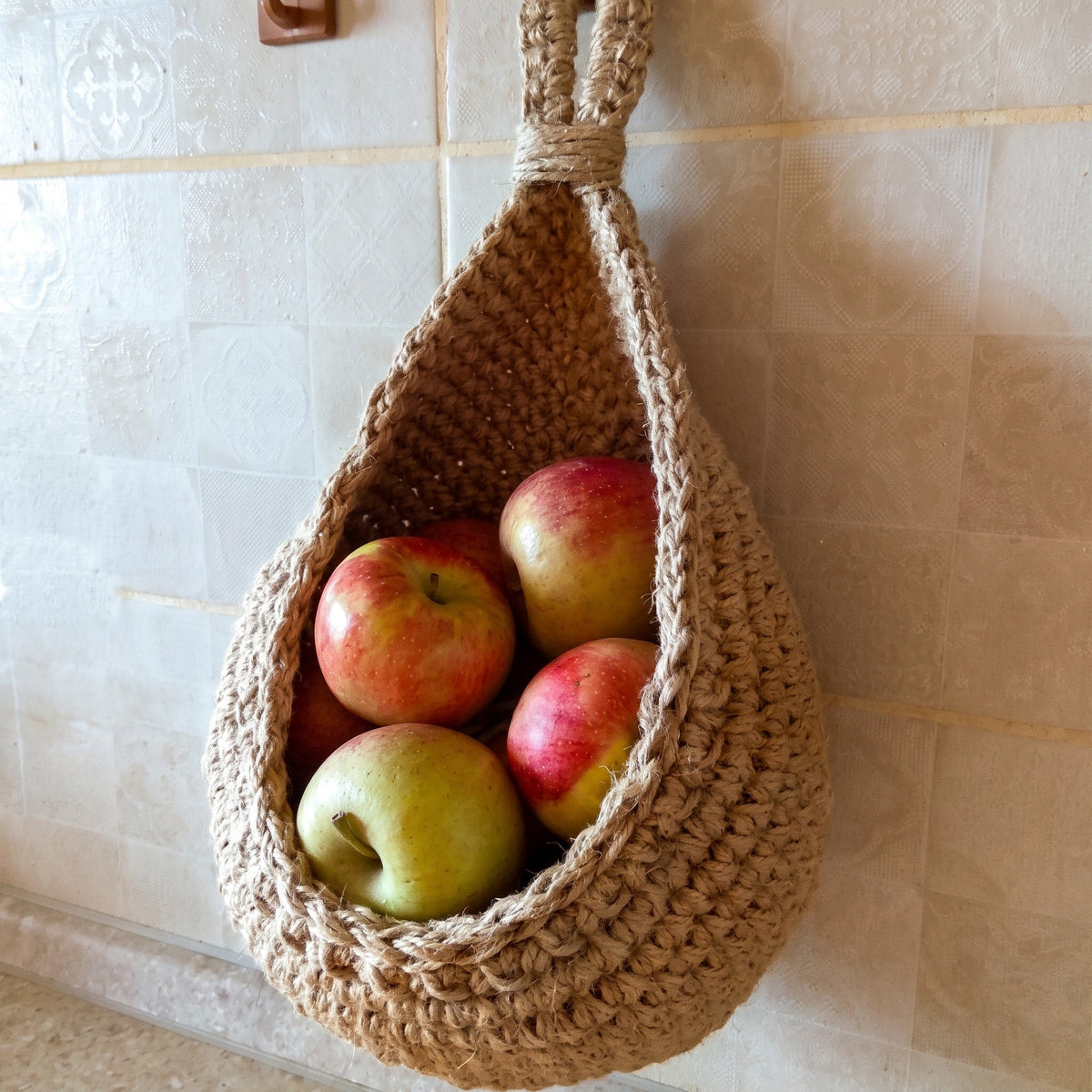 Woven Hanging Wall Storage Basket Set - Household Storage Baskets - 14x15 cm - Oaksoho